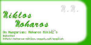 miklos moharos business card